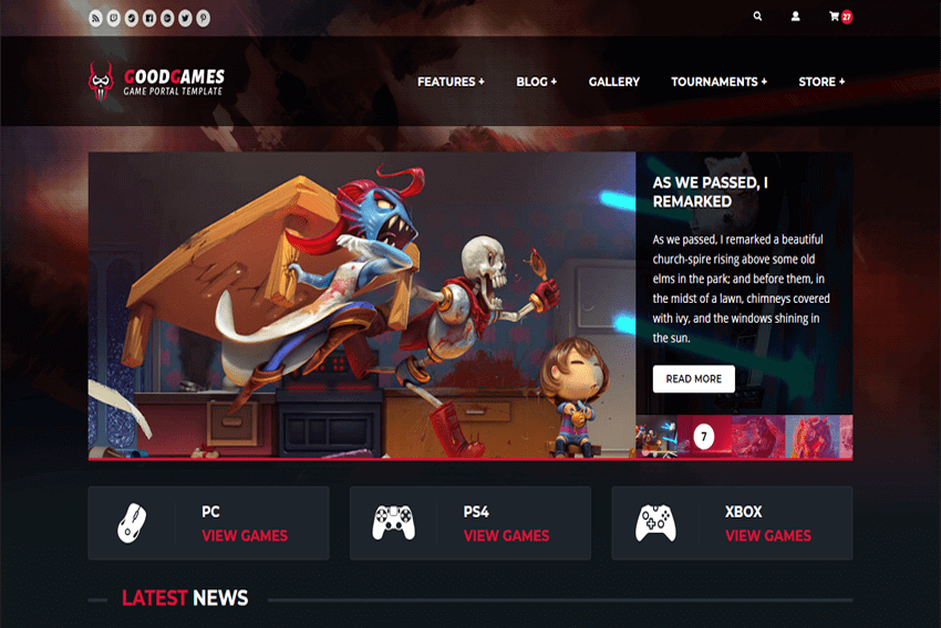 Good Games – eSports & Magazine Gaming Template
