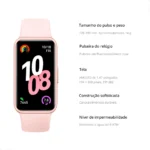 Smartwatch Huawei Band 10 Amoled Inteligente Treino Rosa
