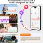Relógio Feminino AURAFIT ELLA 1, AMOLED 1,32″, 150+ Modos Esportivos, ​ ​ Monitor Ciclo Menstrual ​ ​ , Saúde, Android/iOS
