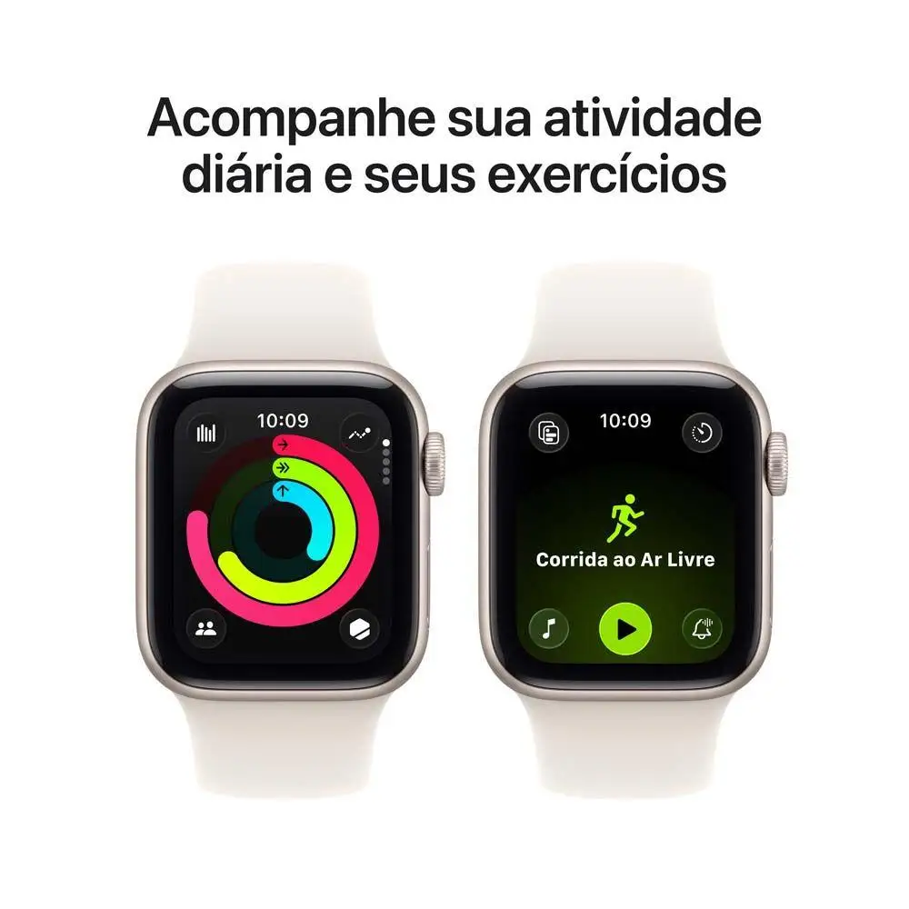 Apple Watch SE 3 GPS Caixa Estelar de Alumínio 44mm Pulseira Esportiva Estelar M/G