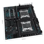 MACHINIST X99 MD8 Dual CPU Placa-mãe LGA 2011-3 Suporte Processador Dual Xeon NVME SATA M.2 8 DDR4 RAM MAX 256G USB3.0 E-ATX