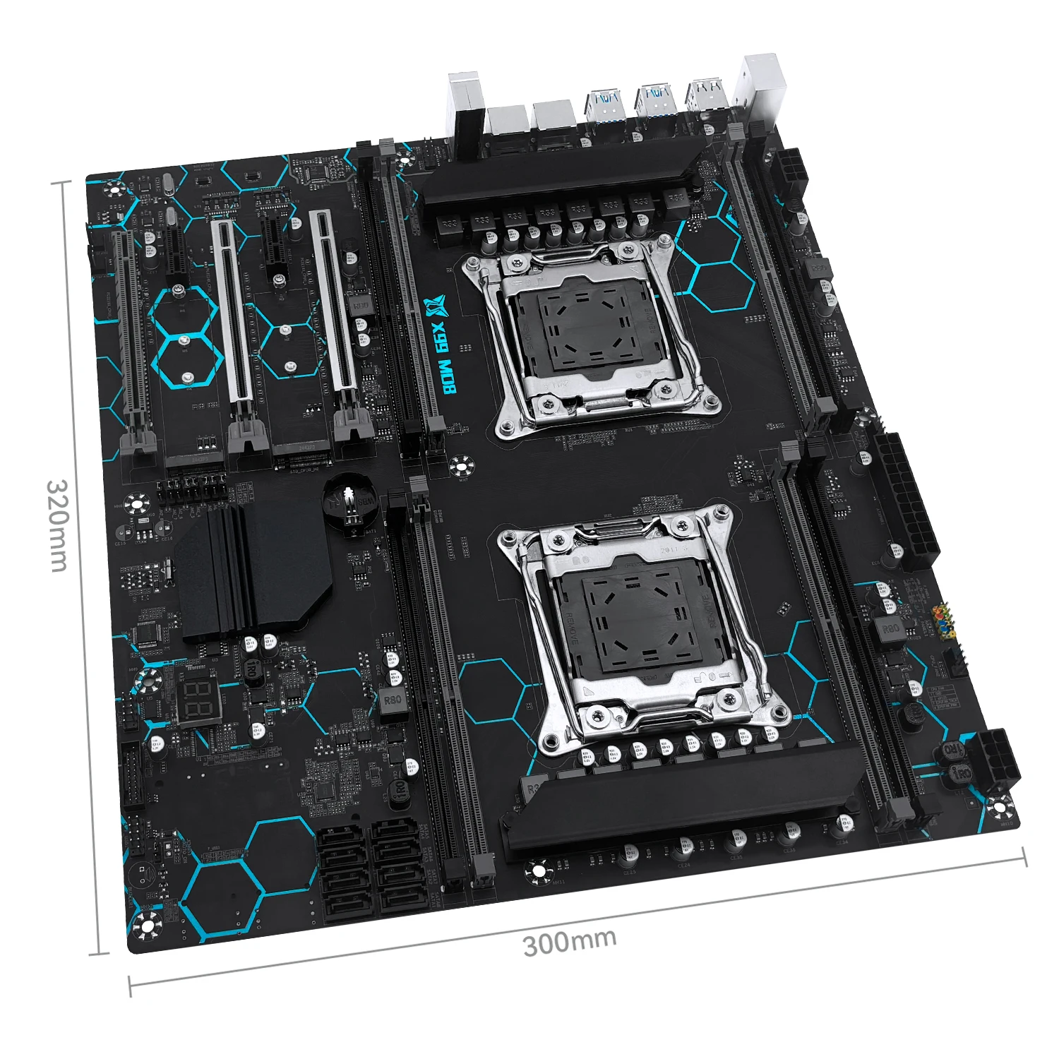 MACHINIST X99 MD8 Dual CPU Placa-mãe LGA 2011-3 Suporte Processador Dual Xeon NVME SATA M.2 8 DDR4 RAM MAX 256G USB3.0 E-ATX