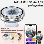 ​​AURAIF ELLA 4: Relógio Inteligente Feminino com Múltiplos Modos Esportivos, Chamadas Bluetooth e Mostradores Personalizáveis
