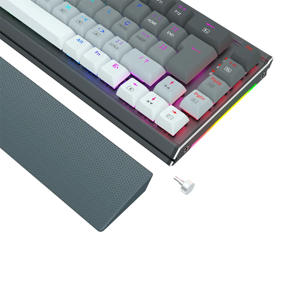 Teclado Mecânico Redragon Shaco RGB Switch Brown Preto e Cinza