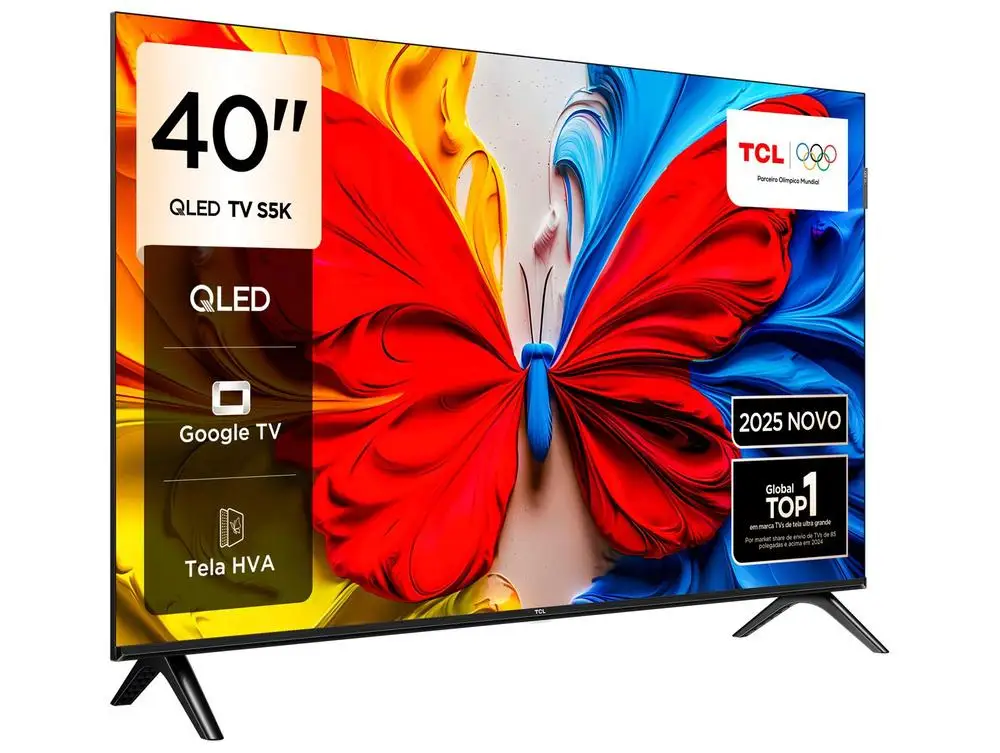 Smart TV 40″ TCL Full HD QLED 40S5K Google TV 2 HDMI