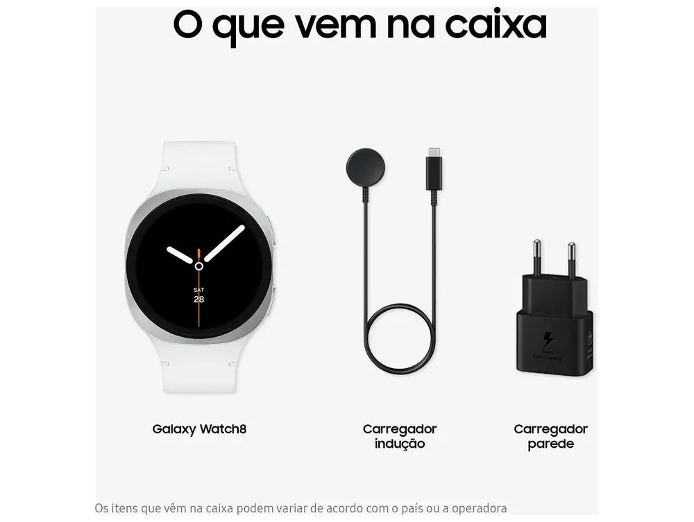 Smartwatch Samsung Galaxy Watch8 40mm Branco 32GB Bluetooth