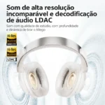 Fone de Ouvido Over-Ear QCY BH25H3SA com Som Espacial Hi-Res LDAC