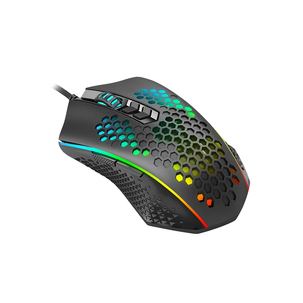 Mouse Gamer Redragon Memeanlion Honeycomb RGB Preto M809-K