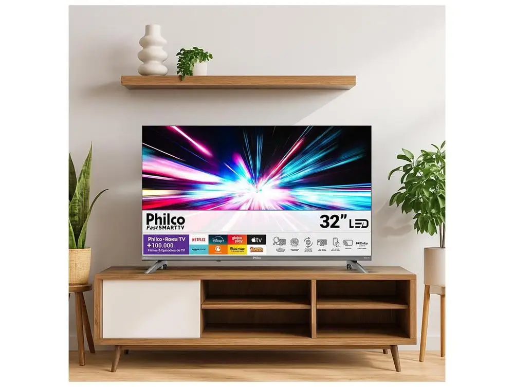 Smart TV 32″ Philco HD DLED P32CRB Roku TV 99323127 2026