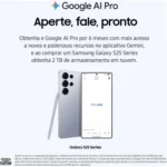 Samsung Galaxy S25 5G 256GB Galaxy AI Prata 6,2″ 12GB RAM Câm. Tripla 50+12+10MP Bateria 4000mAh Dual Chip
