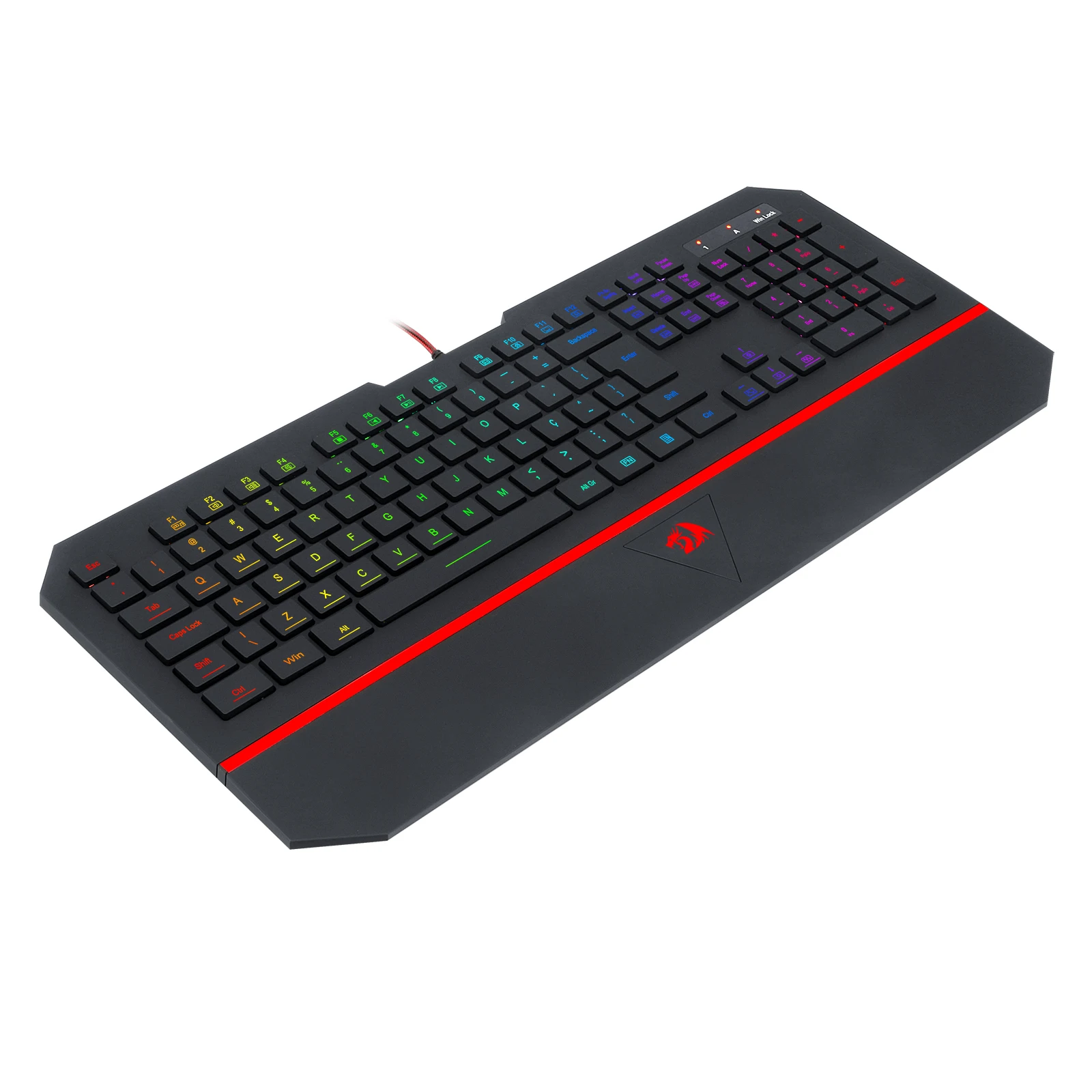 Teclado Gamer Membrana Redragon Karura 2 Preto RGB K502RGB