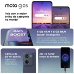 Smartphone Motorola Moto G5 256GB 4GB RAM Grafite 6,7″ Câm. 50MP + Selfie 8MP