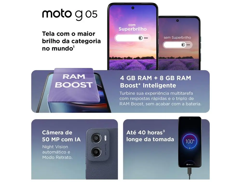 Smartphone Motorola Moto G5 256GB 4GB RAM Grafite 6,7″ Câm. 50MP + Selfie 8MP
