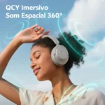 Fone de Ouvido Over-Ear QCY BH25H3SA com Som Espacial Hi-Res LDAC