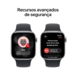 Apple Watch Series 11 GPS + Cellular Caixa Cinza-espacial de Alumínio 42mm Pulseira Esportiva Preta M/G