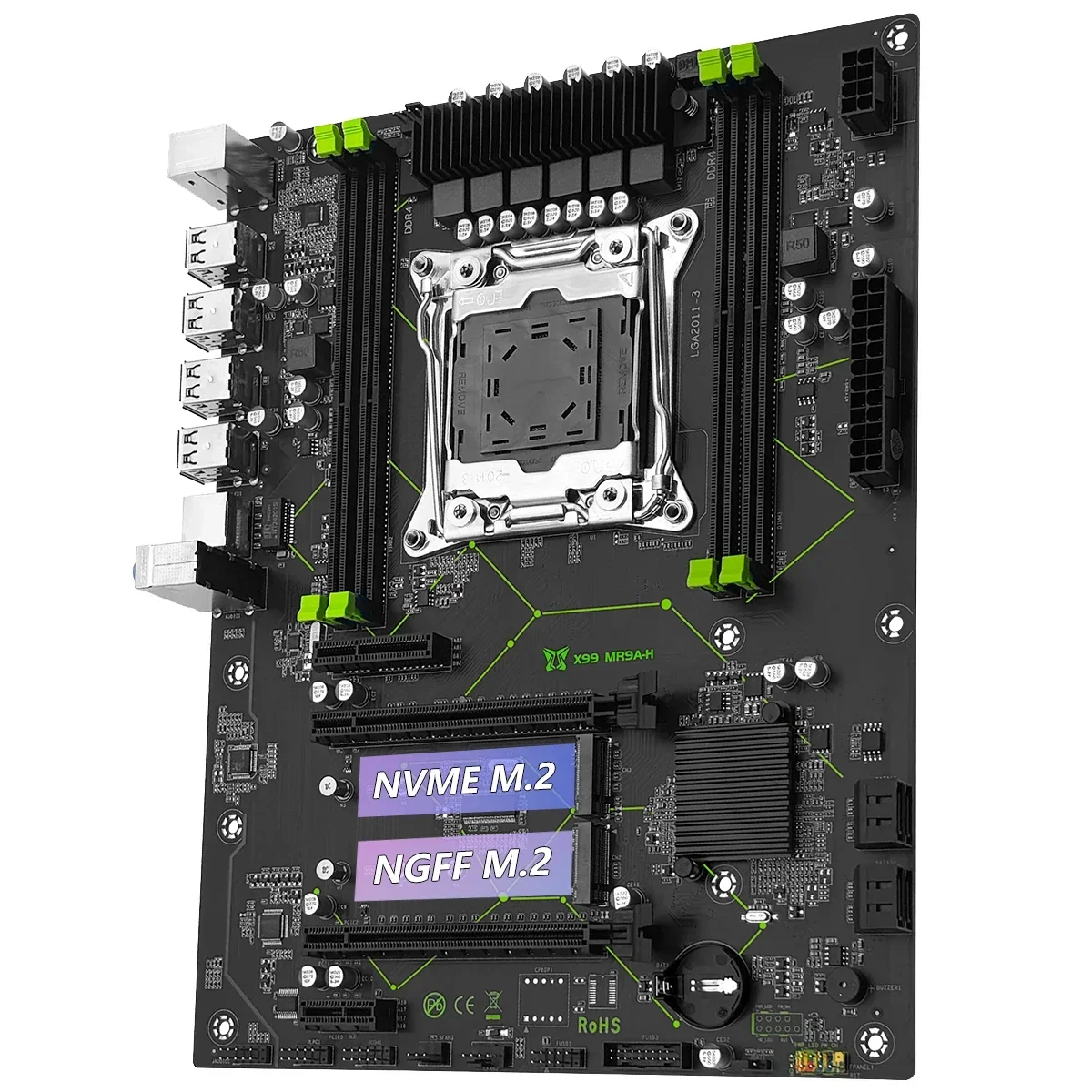 Placa-mãe MACHINIST MR9A-H X99 Suporte para Intel Xeon E5 V3 V4 LGA 2011-3 CPU e DDR4 RAM NVME M.2 USB3.0 de canal duplo