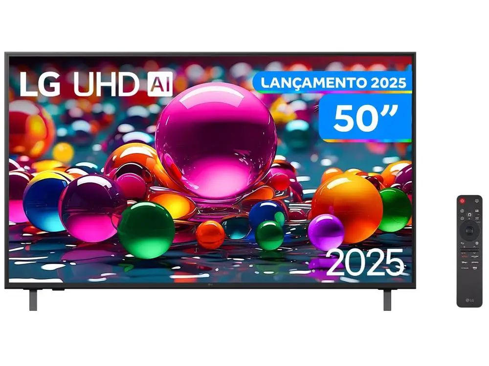 Smart TV 50″ LG 4K Ultra HD 50UA8550PSA webOS 25 AI Processor 4K Gen8 com Alexa 3 HDMI