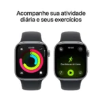 Apple Watch Series 11 GPS + Cellular Caixa Cinza-espacial de Alumínio 42mm Pulseira Esportiva Preta M/G