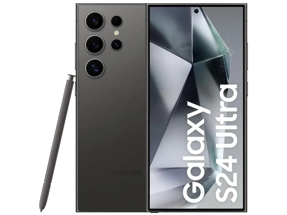 Smartphone Samsung Galaxy S24 Ultra 6,8″ Galaxy AI 256GB Titânio Preto 5G 12GB RAM Câm. Quádrupla 200MP + Selfie 12MP 5000mAh