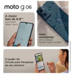 Smartphone Motorola Moto g06 128GB 4GB Ram Laranja Câm. 50MP + Selfie 8MP
