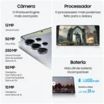 Samsung Galaxy S25 Ultra 5G 256GB Galaxy AI Titânio Preto 6,9″ 12GB RAM Câm. Quádrupla 200+50+10+50MP Bateria 5000mAh Dual Chip