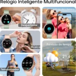 Relógio Feminino AURAFIT ELLA 1, AMOLED 1,32″, 150+ Modos Esportivos, ​ ​ Monitor Ciclo Menstrual ​ ​ , Saúde, Android/iOS