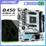Placa-mãe MACHINIST B450 AM4 AMD suporta CPU Ryzen 5500 5600 5600G, memória DDR4, PC desktop, dual-channel, M-ATX, M.2 NVME.