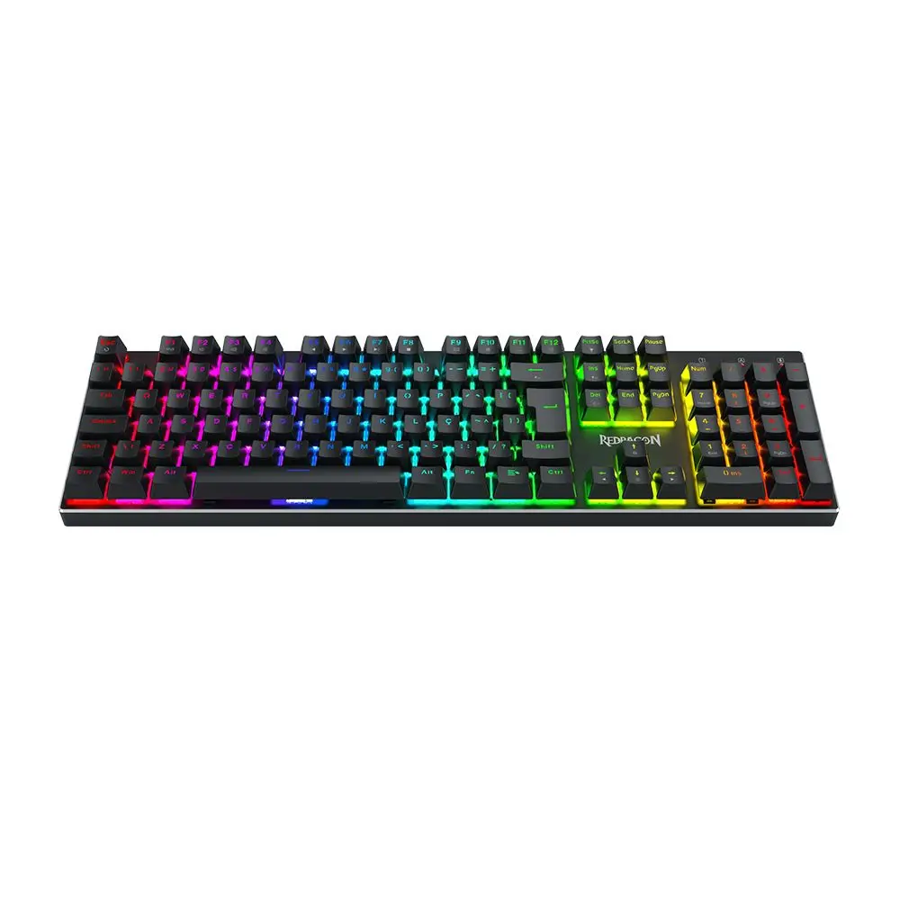 Teclado Magnético Gamer Redragon Dharma Full Size RGB Preto