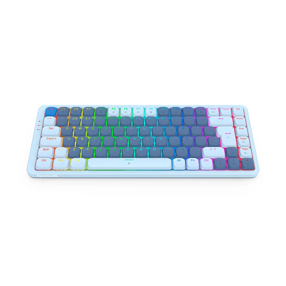 Teclado Mecanico Low Profile Redragon Vili Switch Brown Azul