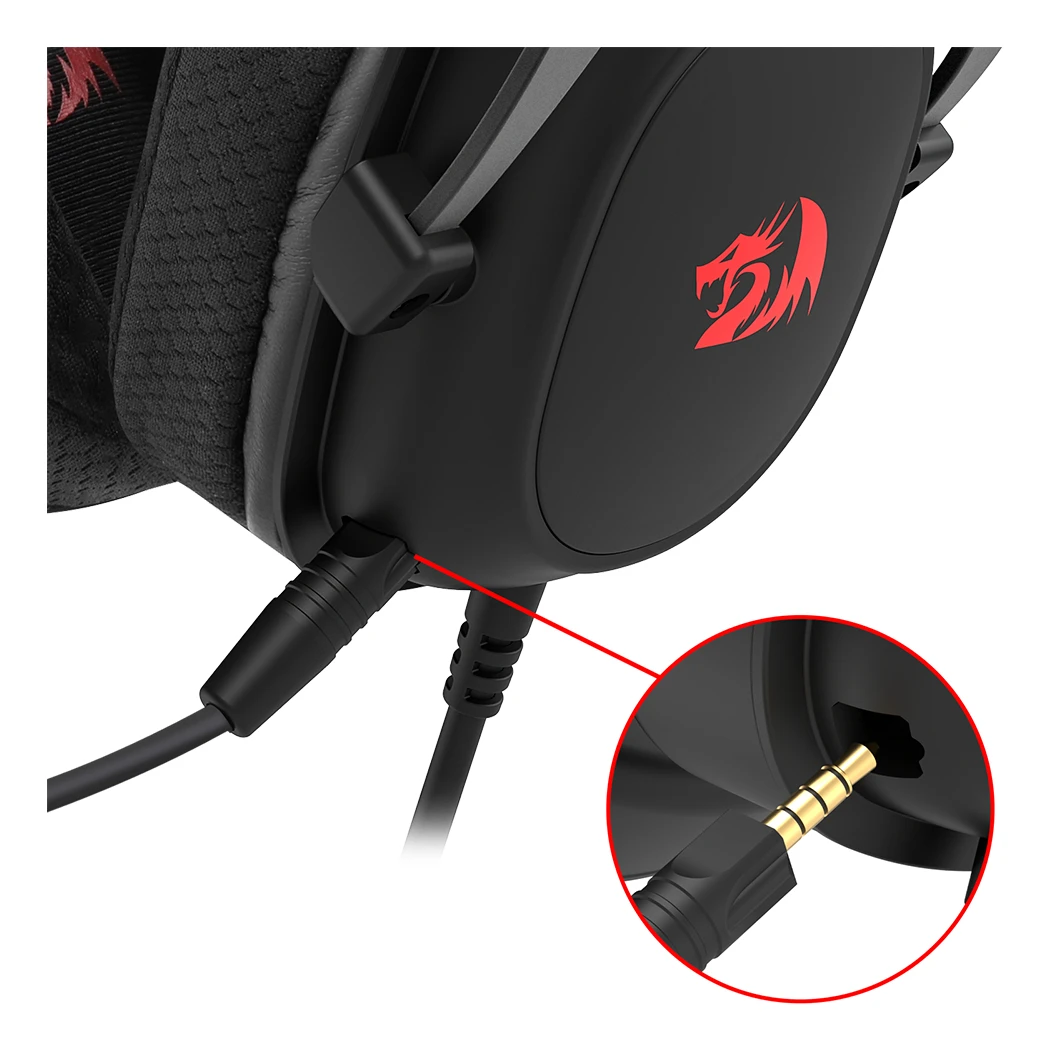 Headset Gamer Redragon Zeus Lite H510-lt P3 C/mic 53mm Preto
