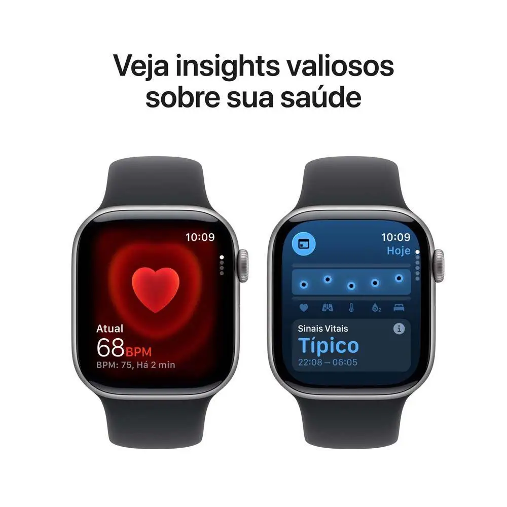 Apple Watch Series 11 GPS + Cellular Caixa Cinza-espacial de Alumínio 42mm Pulseira Esportiva Preta M/G