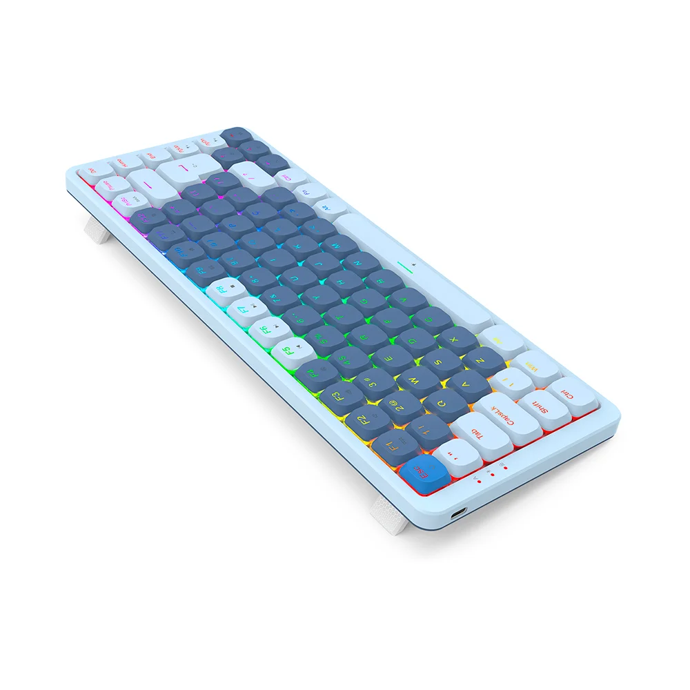 Teclado Mecanico Low Profile Redragon Vili Switch Brown Azul