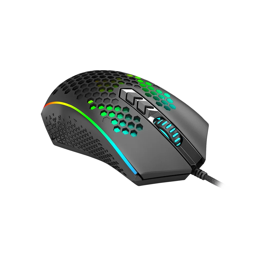 Mouse Gamer Redragon Memeanlion Honeycomb RGB Preto M809-K