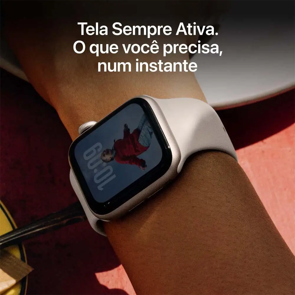 Apple Watch SE 3 GPS Caixa Estelar de Alumínio 44mm Pulseira Esportiva Estelar M/G