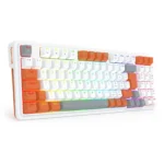 Teclado Redragon Gloria Branco Laranja RGB ABNT2 Switch Red