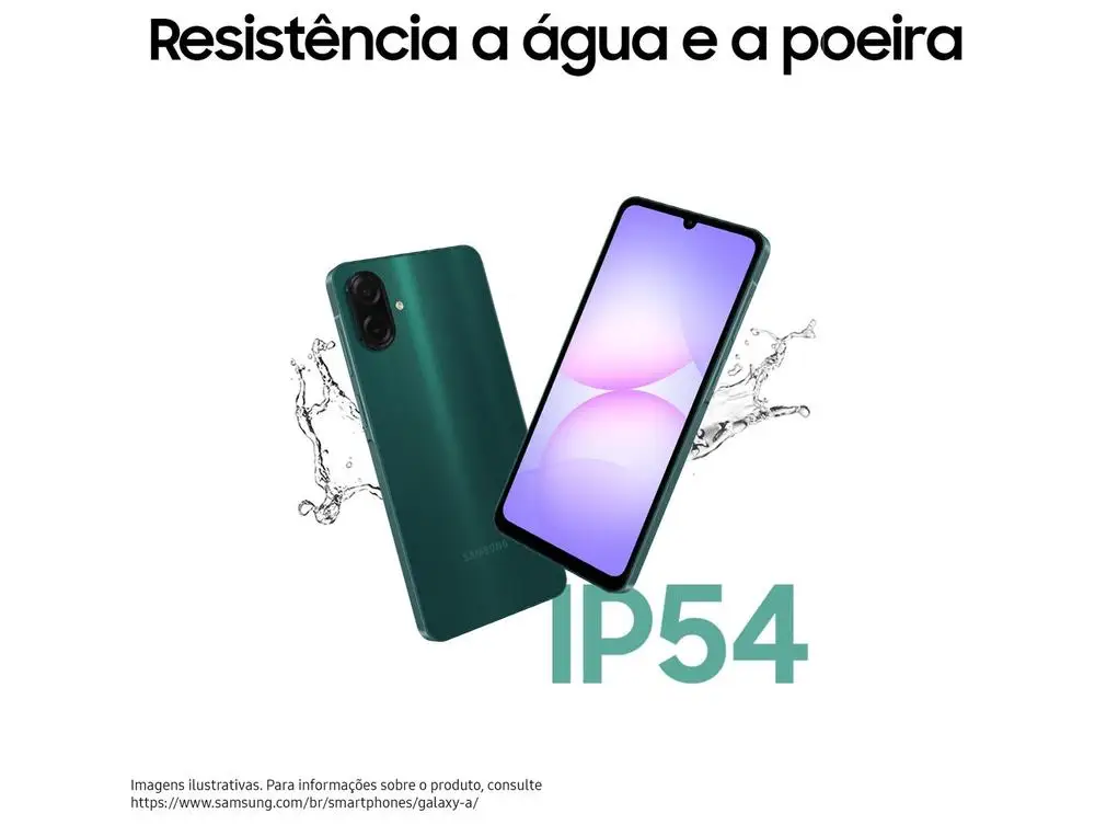 Smartphone Samsung A07 256GB Preto 8GB RAM Tela 6,7″ Câm. Dupla + Selfie 8MP