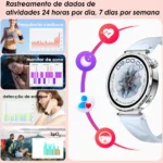 ​​AURAIF ELLA 4: Relógio Inteligente Feminino com Múltiplos Modos Esportivos, Chamadas Bluetooth e Mostradores Personalizáveis