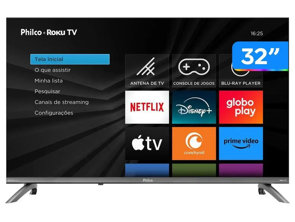 Smart TV 32″ Philco HD DLED P32CRB Roku TV 99323127 2026
