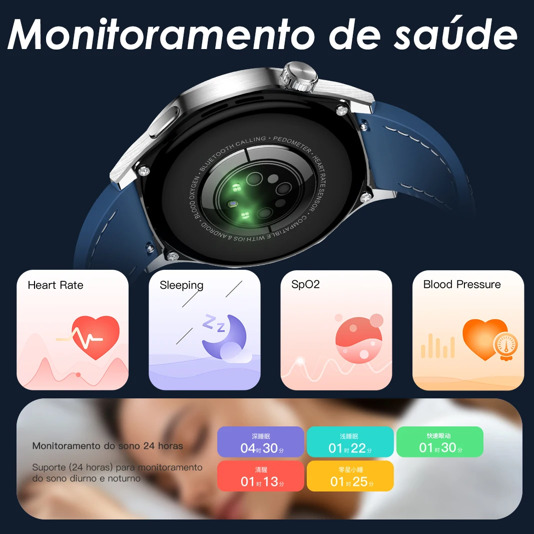 AURAFIT AM29: 1.43″ AMOLED Smartwatch with Wireless Charging, 100+ Modes, Health Monitor (HR/SpO2/Sleep), IP68 ,Support Strava
