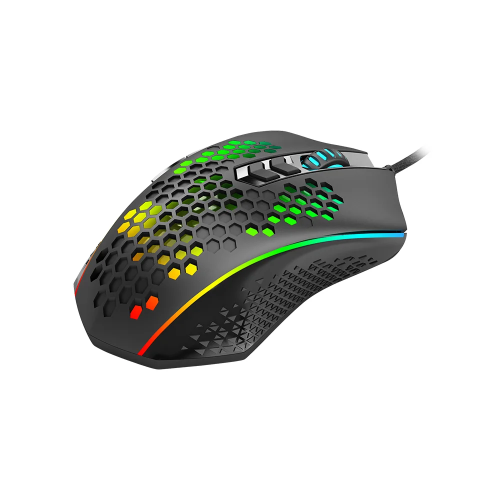 Mouse Gamer Redragon Memeanlion Honeycomb RGB Preto M809-K