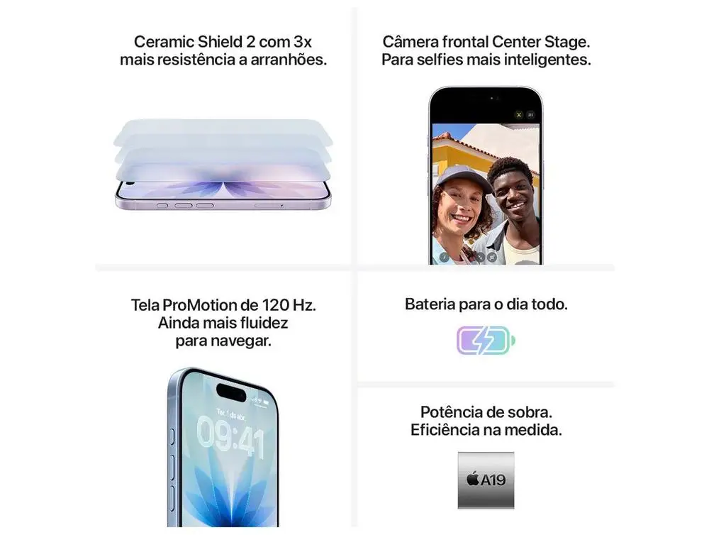 Apple iPhone 17 256GB Preto 6,3″ 48MP iOS 5G