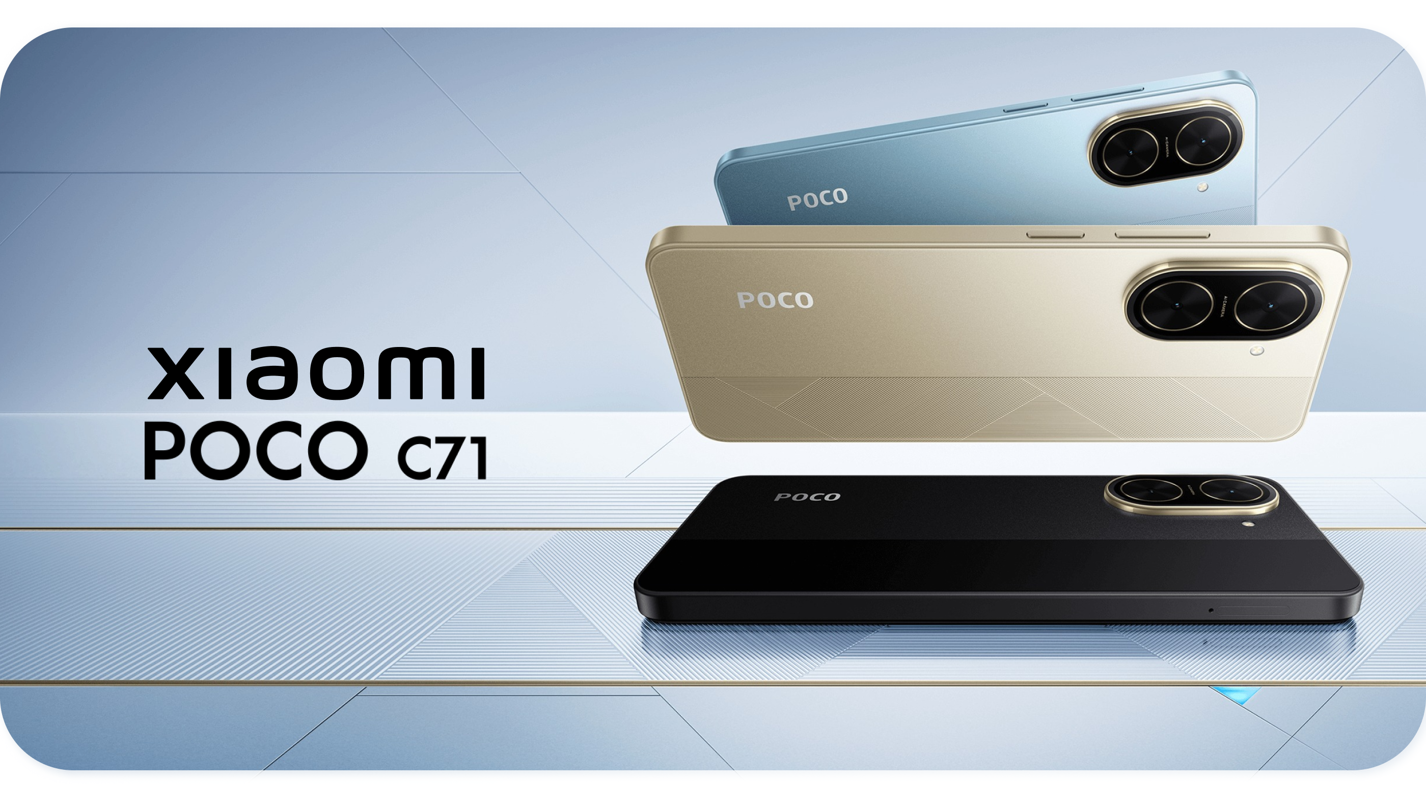 Xiaomi POCO C71 Dual SIM de 128GB 4GB RAM de 6.88″ 32MP 8MP – Preto (Global)